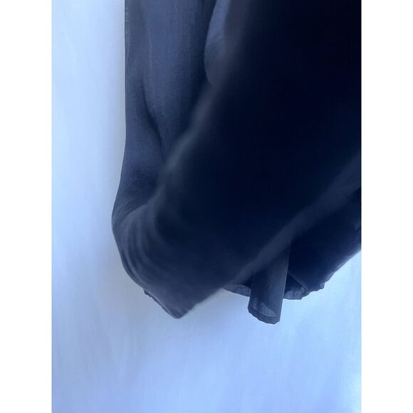 Gold Hawk 100% Silk Mini Tunic Dress Size XS Beaded Black Cream Classy Coastal - Picture 7 of 12